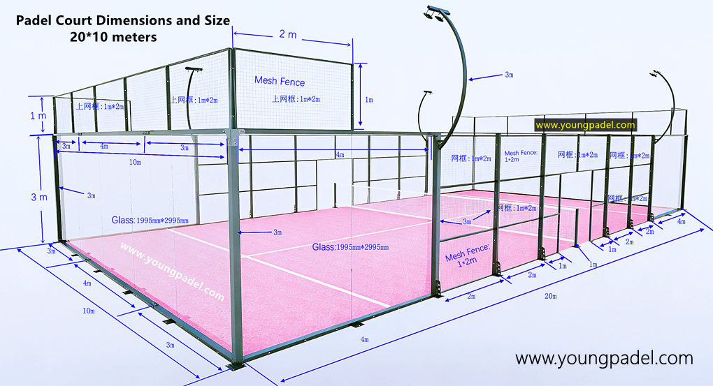 ¿Cuáles son las Dimensiones de una Canchas de Pádel  ?